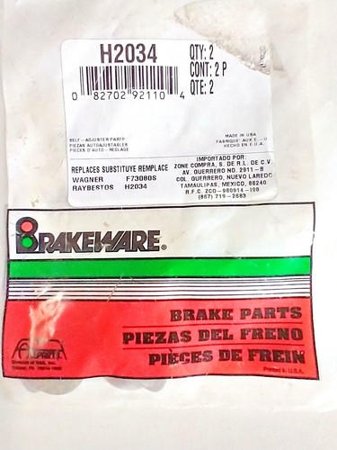 Paquete de 2 palancas de ajuste de freno traseras H2034 (hechas en EE. UU.) - Imagen 3 de 4