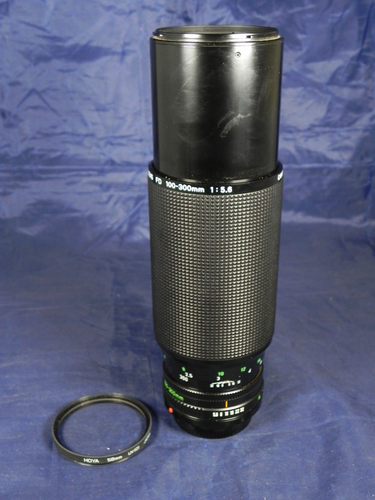 CANON ZOOM Lens FD 100-300mm 1:5.6 Made in Japan #119495 + 58mm HOYA UV Filter - Picture 2 of 15