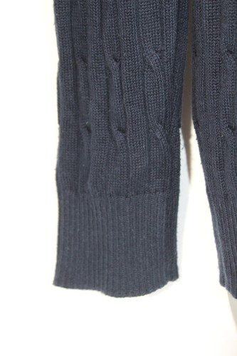 Ellesse Mens Jumper Medium Blue Long Sleeve Sweater Sweatshirt Cable-Knit - Picture 5 of 13