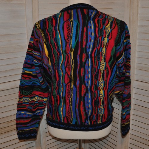 Suéter COOGI Multicolor Pequeño Para Hombre Cuello en V Azul Rojo Australia Lana Pura - Imagen 7 de 12