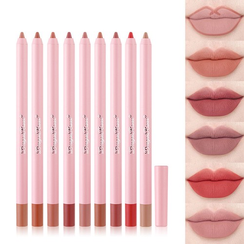 Matte Lipstick Lip Liner Pen Long Lasting Non-Stick Cup Velvet Nude Makeup ♡ - Picture 4 of 35