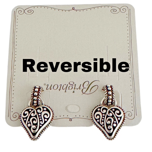 Brighton Bibi Heart Gem Reversible Post Drop Earrings JE8623 NEW WITH TAG - Picture 4 of 4