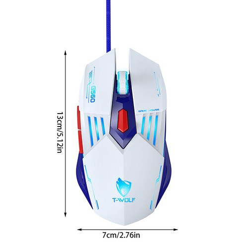 G560 Gaming Mouse USB Wired Glowing Computer Office Mouse Backlight - Photo 2/13