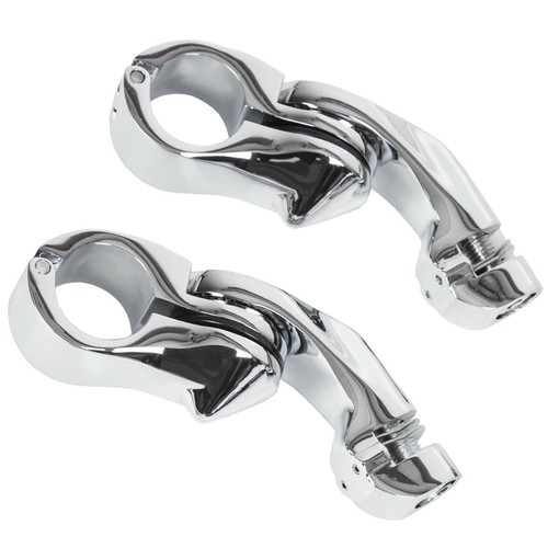 For Harley Road Street Glide 1.25" Motorcycle Highway Crash Bar Foot Pegs Pedals - Picture 15 of 15