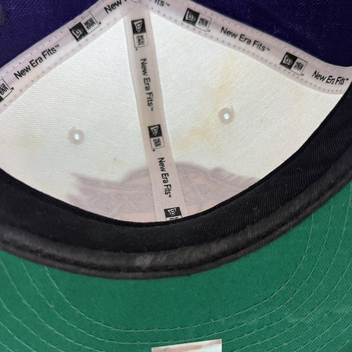 Los Angeles Lakers Hat New Era SnapBack 9fifty Hardwood Classics Yellow Purple - Picture 6 of 8