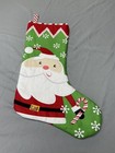 Handmade Christmas Stocking-Santa With Embellishments