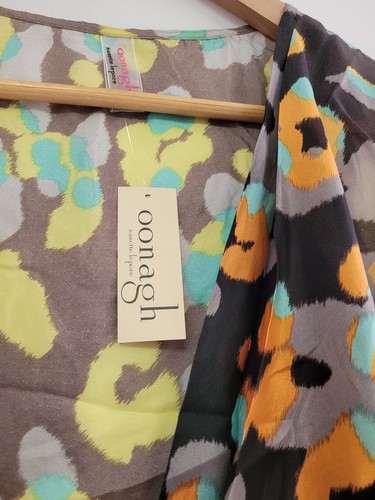 NWT Oonagh Nanette Lepore 100% Silk Peplum Blouse Womens SZ L $178 - Picture 4 of 6