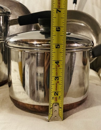 Revere ware Lot Pans Pots Double Boiler 8 Piece Set - Picture 7 of 14
