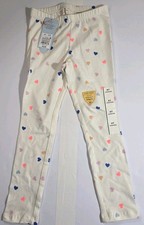 Cat  Jack Girls Cream With Hearts Cotton Blend Leggings Sz 4t NWT 12A47