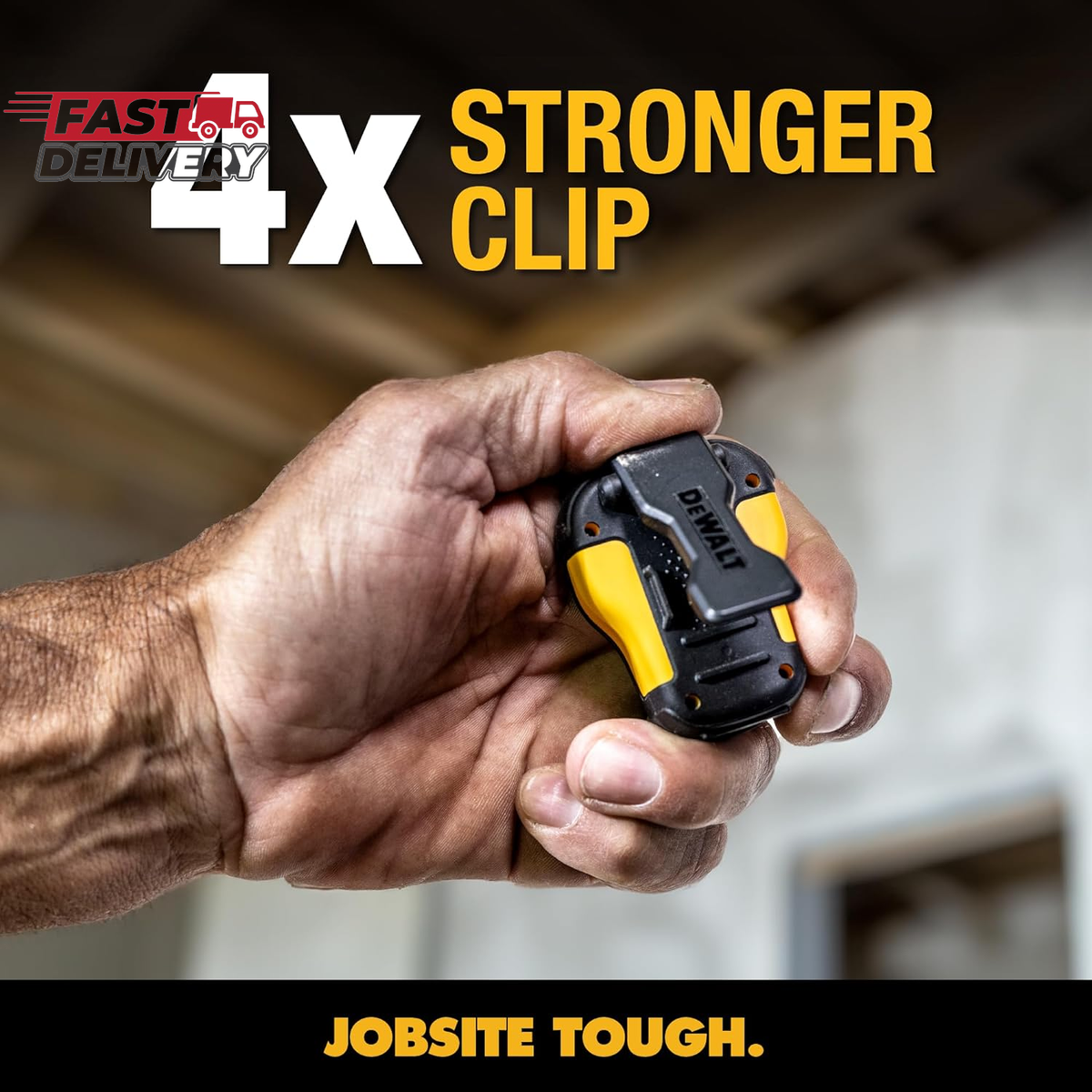 DEWALT Wearable Bluetooth Speaker (Updated Version), Clip-On