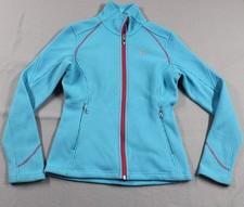 Spyder Core Sweater Womens Small Blue Full Zip Jacket Fleece Lined Outdoors