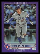 Seiya Suzuki RC Purple Refractor 2022 Topps Chrome USC115 Chicago Cubs