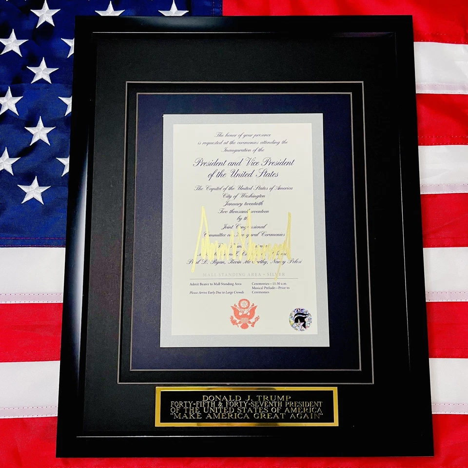 🇺🇸 AUTHENTIC Donald Trump Autograph Signature 2017 Inauguration Ticket W/COA - Image 4 of 4