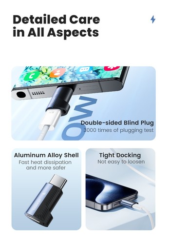 TRON USB-C Stecker auf Lightning Buchse Adapter - zum Laden & Datensynchronisieren - ohne Audio - Bild 13 von 15