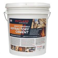 Rutland Castable Refractory Cement 25 Pound - High Temperature Fireplace & Wo...