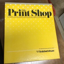 1985 The Print Shop IBM Tandy Big Box Broderb...