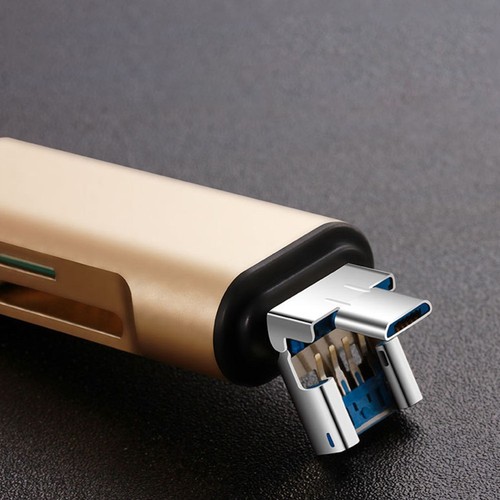 USB Type Dual Slots Adapter for Computer Laptop Phone USB Type - Afbeelding 3 van 12