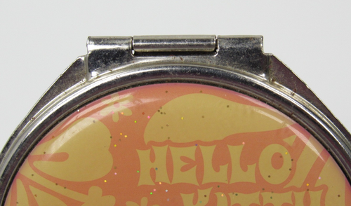 Sanrio Hello Kitty Compact Double Mirror, Makeup Mirror, Used 2004 Metal Folding - Picture 11 of 11