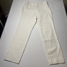 A New Day Pants Size 4 Womens White Skinny Pull On Elastic Waist Side Zip