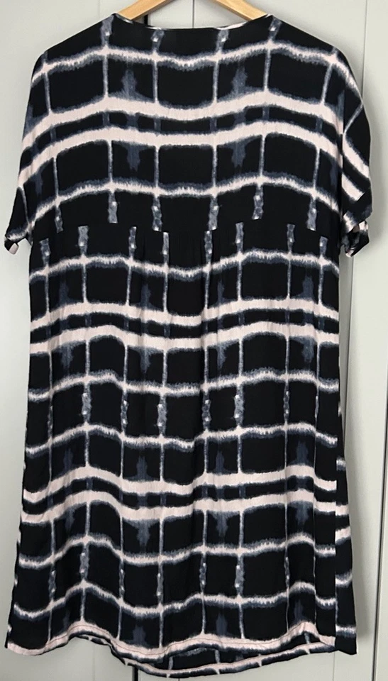 SOFT GREY La Redoute Women's Tie Dye effect Shift Dress Size 14  - Image 3 of 4