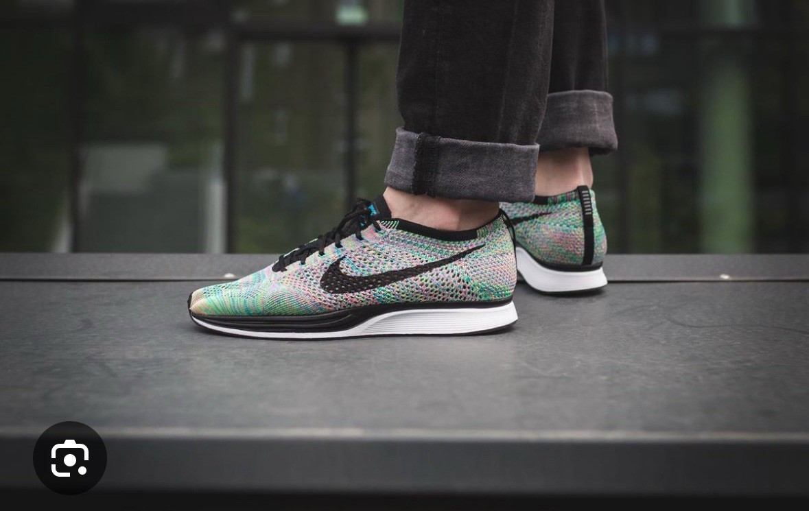 NIKE Flyknit Racer Multicolor 2.0 Blue Green Running RARE 526628-304 Sz 10 Shoes Nike Flyknit Racer Multi-Color 2.0 Men main image 2