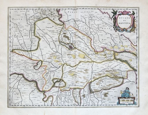 Mantova Mantua Peschiera del Garda Suzzara Asola Italia map Karte Blaeu 1640