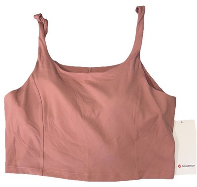 NWT LULULEMON LARGE ALIGN TWIST STRAP CROP TANK B/C CUP AUTHENTIC RED CLAY