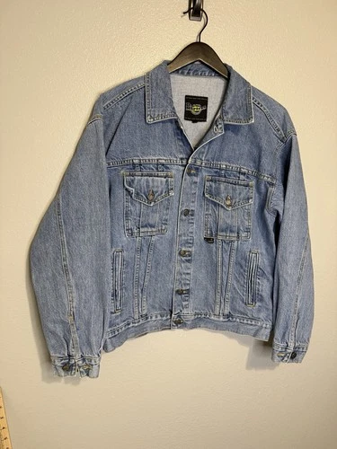 VTG 90s Dr Martens Air Wair Large Mens Denim Trucker Jacket Made in USA - product listing photo