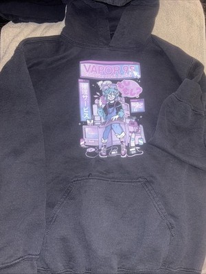 Anime Vapor95 Computer Repair Service Black Hoodie Sweatshirt Adult Small 0989