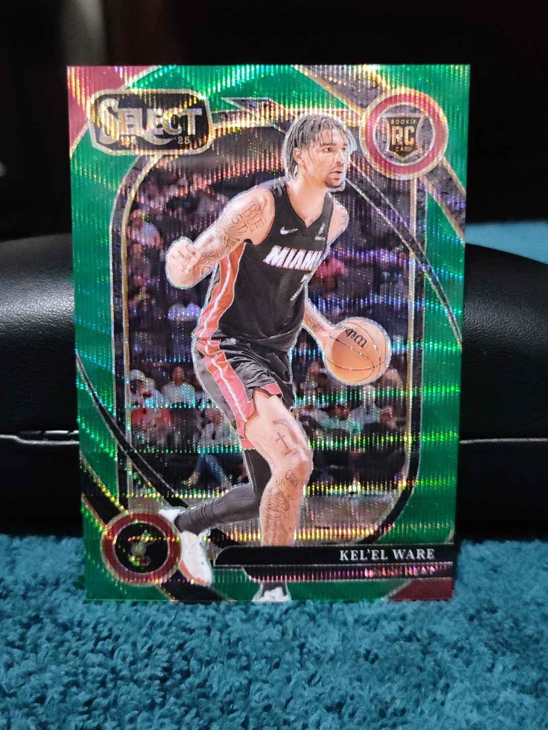 Kel'el Ware 2024-25 Panini Select Courtside Green Wave Prizm #02/50 RC #273