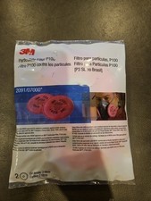 3M 2091 P100 Replacement Particulate Filters Respirator Protection USA 06/25
