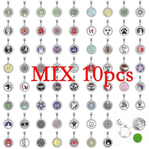 Nuovo Ciondolo Aromaterapia Piccolo Diffusore Oli Essenziali Collana Albero della Vita Aperto - Foto 46 di 67