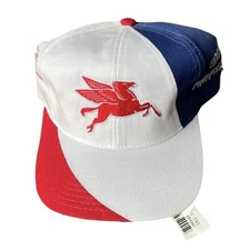 NWT Mobil Racing Jeremy Mayfield #12 Colorblock Snapback Hat Cap Vintage 90s