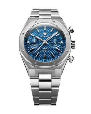 Nivada Grenchen 68000Q77 F77 Chrono Mecaquartz Blue 38mm | eBay