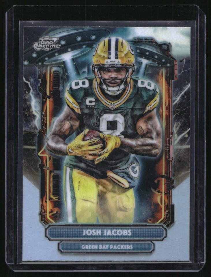 2025 Topps Chrome Cosmic Josh Jacobs #ET-11 Extraterrestrial Talent Green Bay Pa 2025 Topps Chrome Cosmic Josh Jacobs #ET-11 Extraterrestrial Talent Green Bay Pa