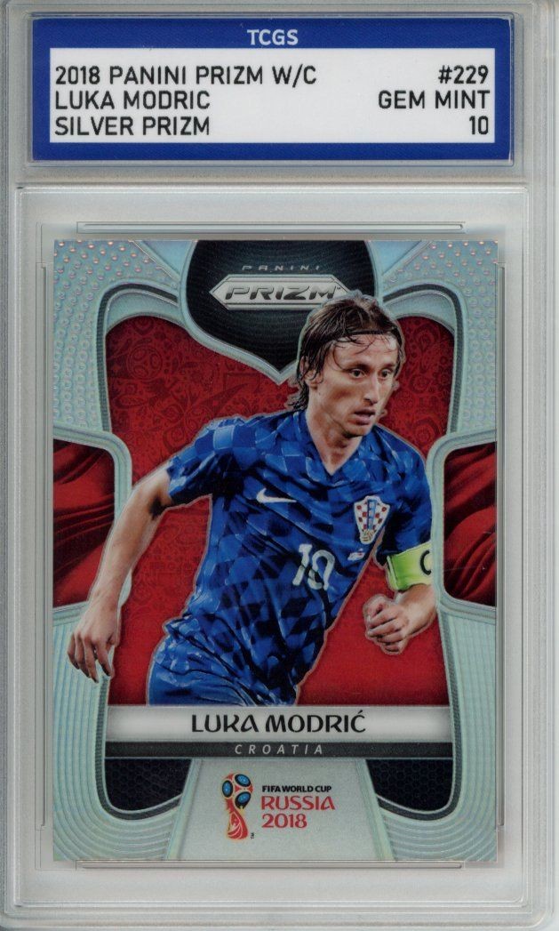 2018 PANINI PRIZM WORLD CUP SILVER PRIZM #229 LUKA MODRIC TCGS GEM MINT 10