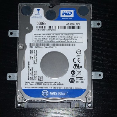Western Digital WD Blue 500GB 2.5'' SATA 5400RPM 8MB HDD WD5000LPVX Laptop