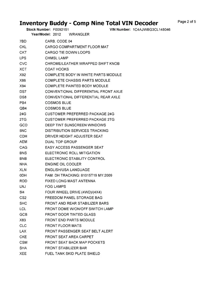 Compresor de aire acondicionado usado para: Jeep Wrangler 2012 grado A Foto 4 de 4