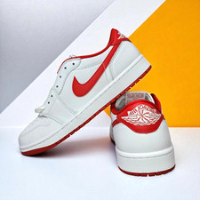 Nike Air Jordan 1 Low Retro OG White University Red CZ0790-161 Men's Sizes