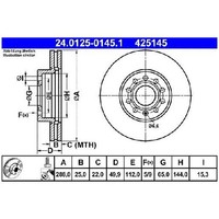 2X Bremsscheibe Vorne FüR Seat Toledo 5P 1.4 1.6 1.8 1.9 2.0 04 Bis 09 ATE Dada