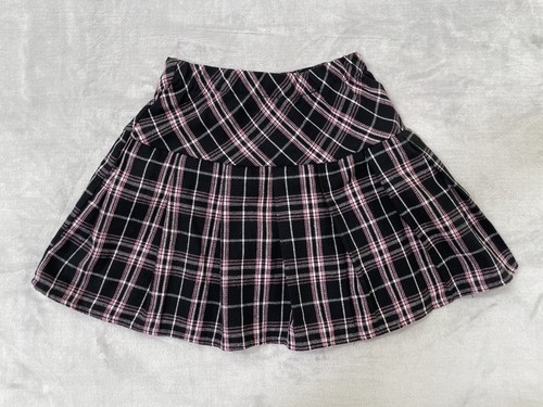 SHEIN Girls Plaid Pleated Skirt Size 9Y – Black Pink School Uniform Style - Picture 7 of 7