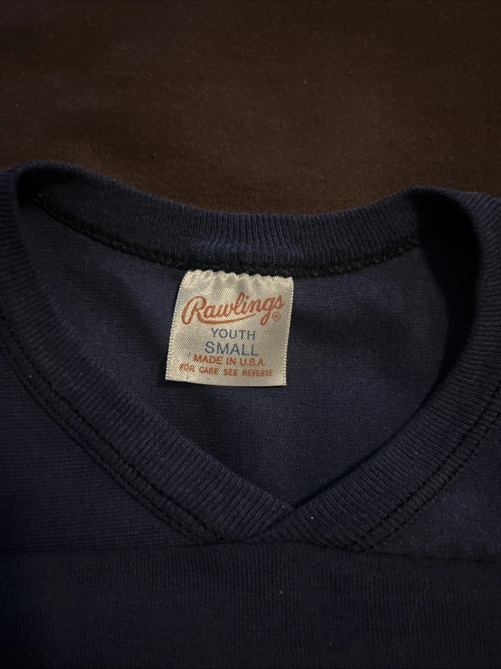 Camiseta pequeña vintage Rawlings NFL Chicago Bears Walter Payton juvenil azul marino #34 Foto 4 de 4