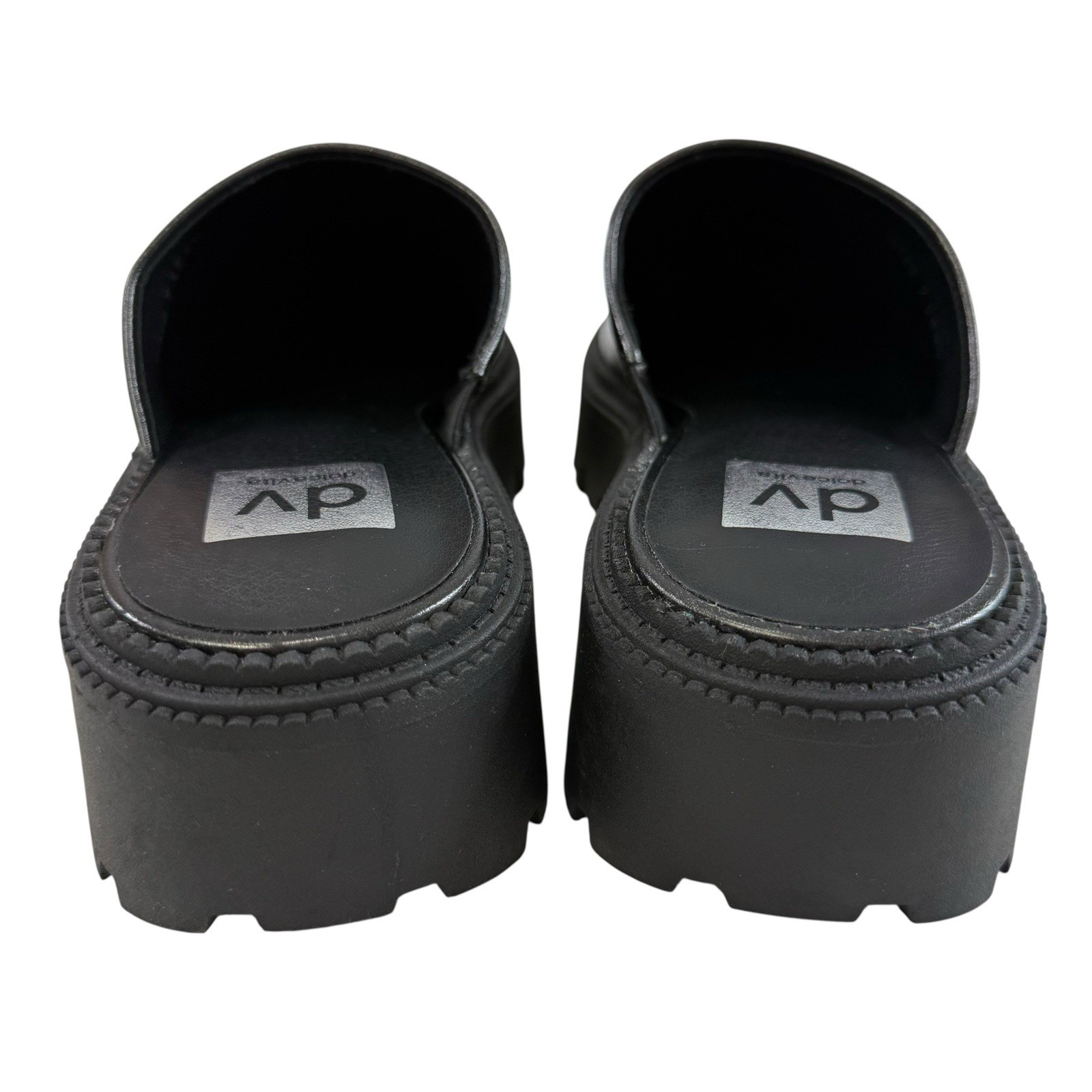 SAOLA Zoccoli DV by Dolce Vita Lexy Lug Sole Mule Nero Lucido Donna Taglia 7M