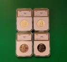 Lot 4 Franklin GEM Proof 90% Silver Half Dollars  1960, 1961, 1962, & 1963 - 120
