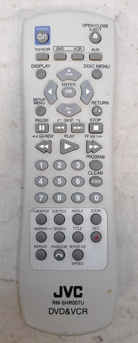 JVC RM-SHR007U Remote Control for DVD VCR