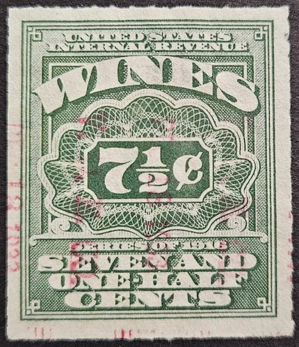 US Stamp Collection - Revenue - Cordial & Wine - Scott # RE36 - Used