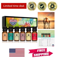 Summer Scents Oil Set - 6 x 10ml Bottles for Candles & Diffusers