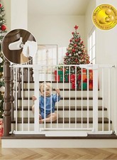 Cumbor 29.7-46" Baby Gate for Stairs, Mom's Choice Awards Winner-Auto Close Dog