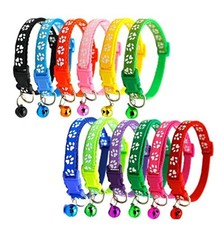 12 Colors Dog Collar Breathable Nylon Pet Collar Adjustable for Small Medium ...