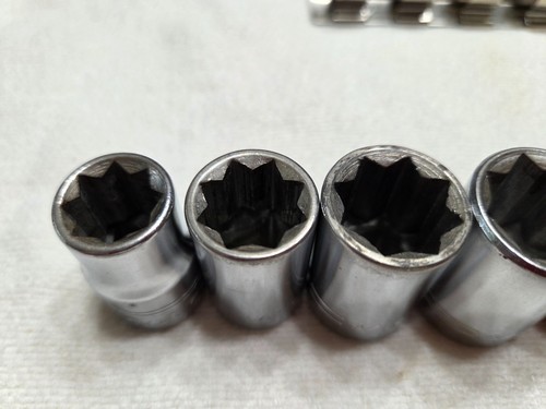 Vintage Craftsman 1/2" drive 6 pt Shallow IMPACT socket set w/6 double square - Bild 6 von 19